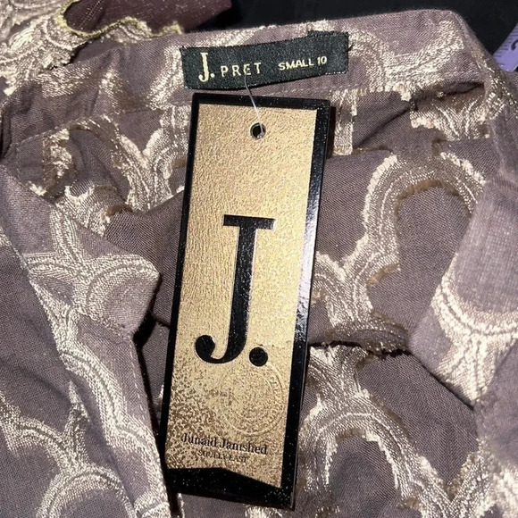 J designs Tile Print  hand embroidered Viscose Kaftan Midi dress Sz small - Picture 7 of 14